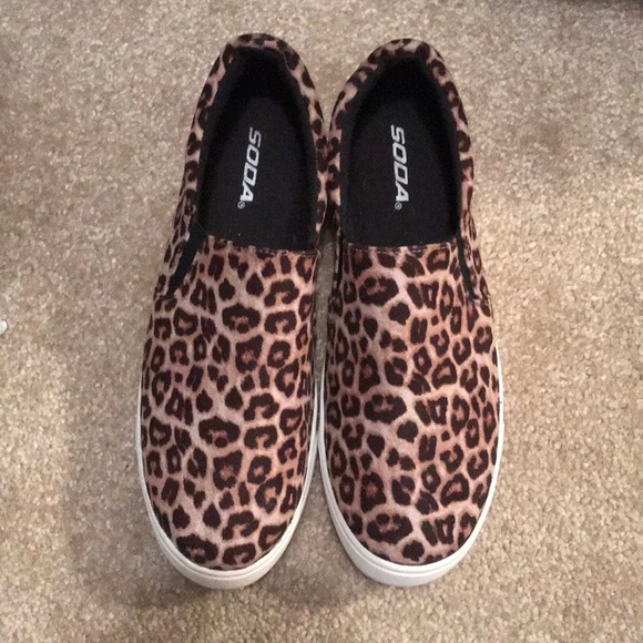 soda leopard slip on sneakers
